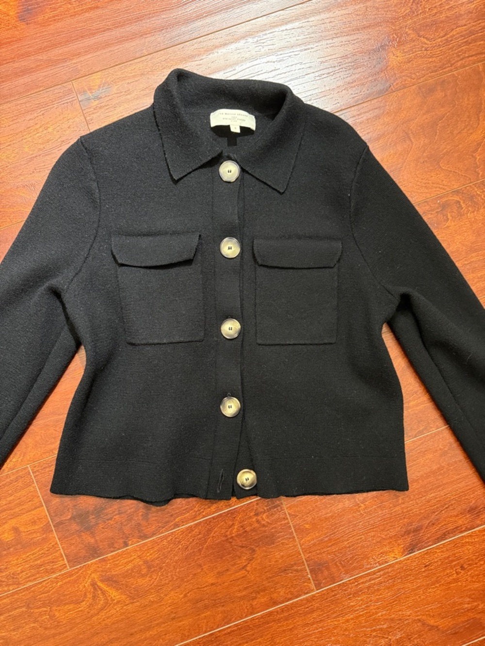 Sezane Betty Cardigan in Black - Picture 2 of 3